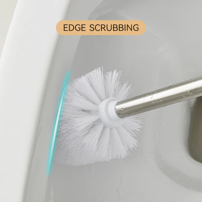 High-quality 304 stainless steel wall-mounted suction cups without drilling bathroom cleaning toilet brush