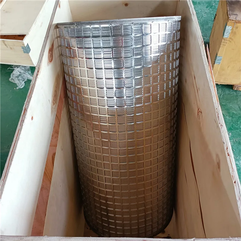 two layers sinttered Stainless Steel Perforated Metal Mesh filter Cylinders