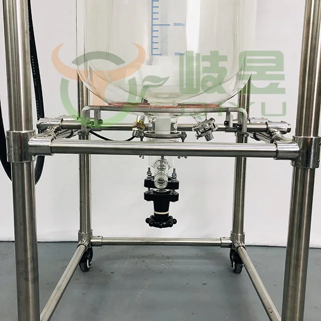 hybrid process reactors Fully Customizable Fast Delivery High efficiency condenser 100L Double layer Jacketed glass reactor
