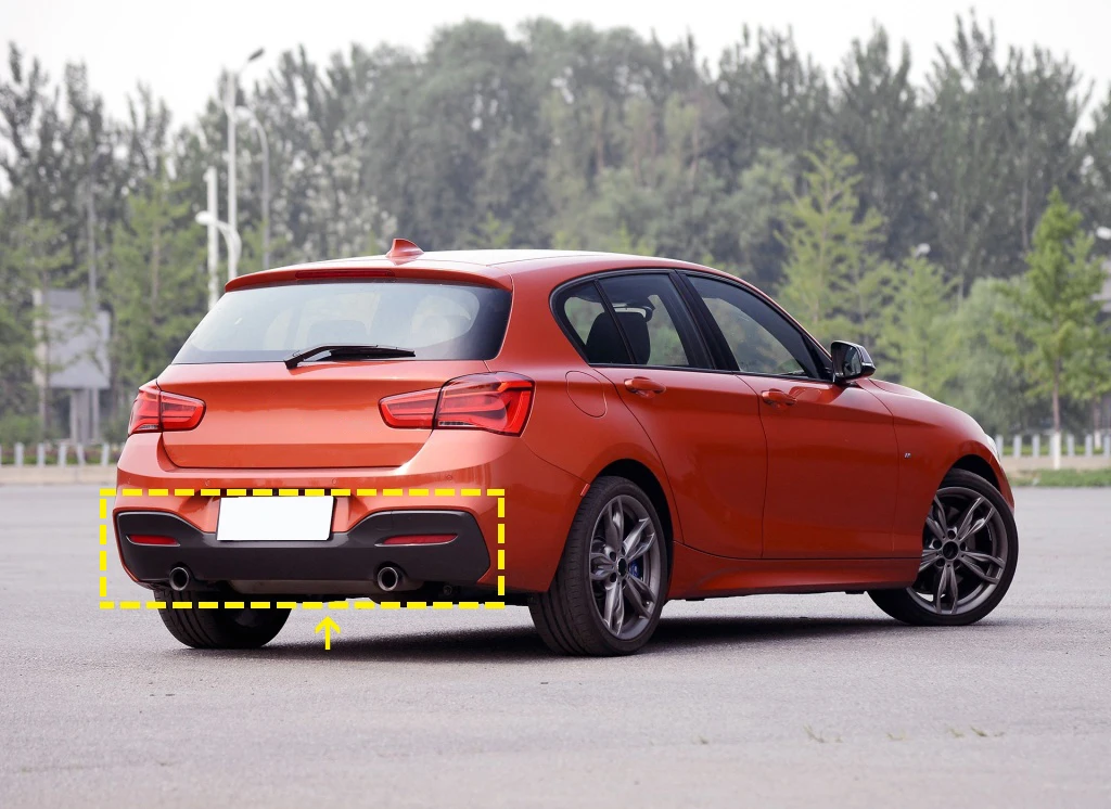 1 Series ABS Car Rear Diffuser for BMW F20 F21 M135i M140i 2-Door 2015-2018