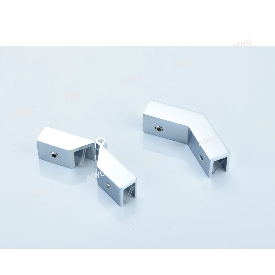 Aoyu Solid stainless steel single hole mirror polishing surface right Angle 90 degree Angle sleeve glass clip