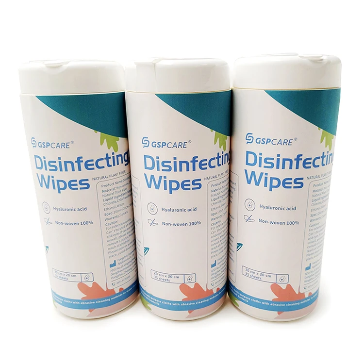 China factory Custom Multiuse Single Use sanitizing Roll Wet Tissue Wipes in canister