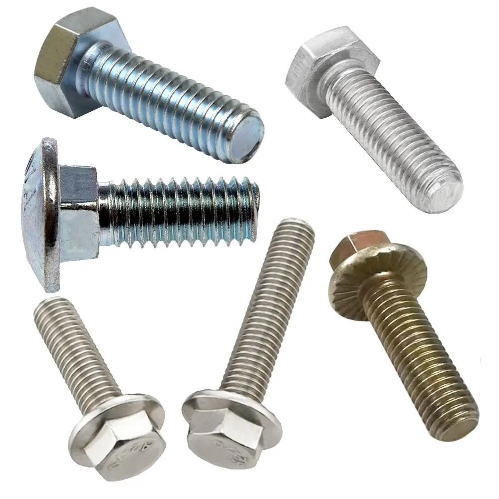All kinds of Flange Bolts High Strength Carbon Steel Oxidizing Blackening Hexagonal Flanges Bolt M5 M6 M8 M10 M12 M14 M16