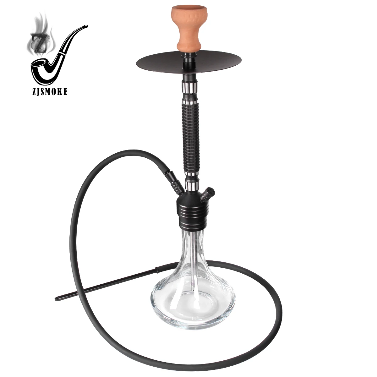 New Design Hot Sale Wholesale Cheap Aluminum Hookah Shisha Glass Hookah Chicha  Shisha with Silicon Hose