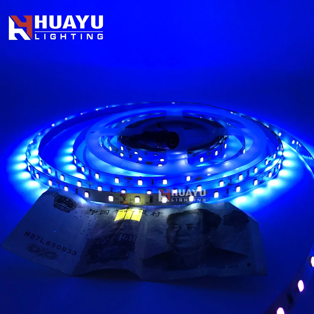 
UV Black light LED Strip UV LED 365 nm 600SMD 2835 5050 5630 LED light strip waterproof IP66 