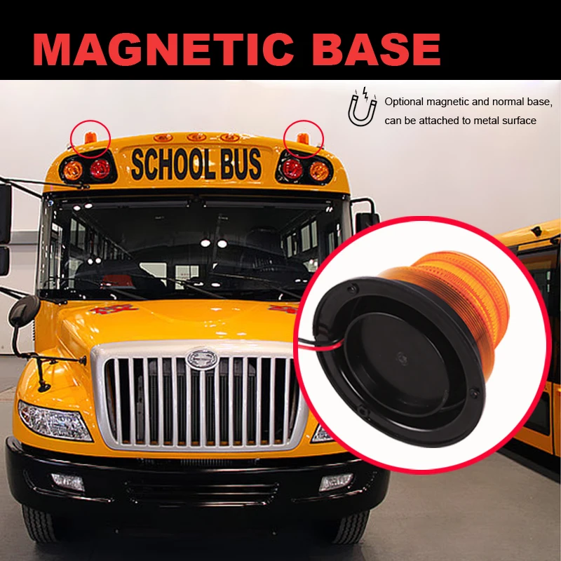 High Quality Hot Sale 5W LED Amber Barricade Warning Light Forklift Light Sightseeing Bus School Bus Bus Flashing Light 10-110V