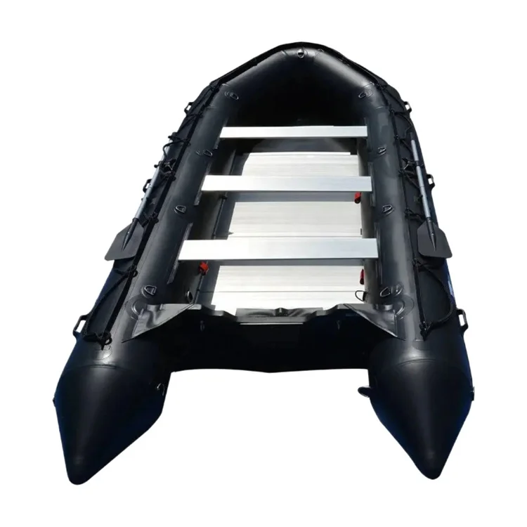 Cheap customization Light weight 4-8 people inflatable boat black big size boat rib boat