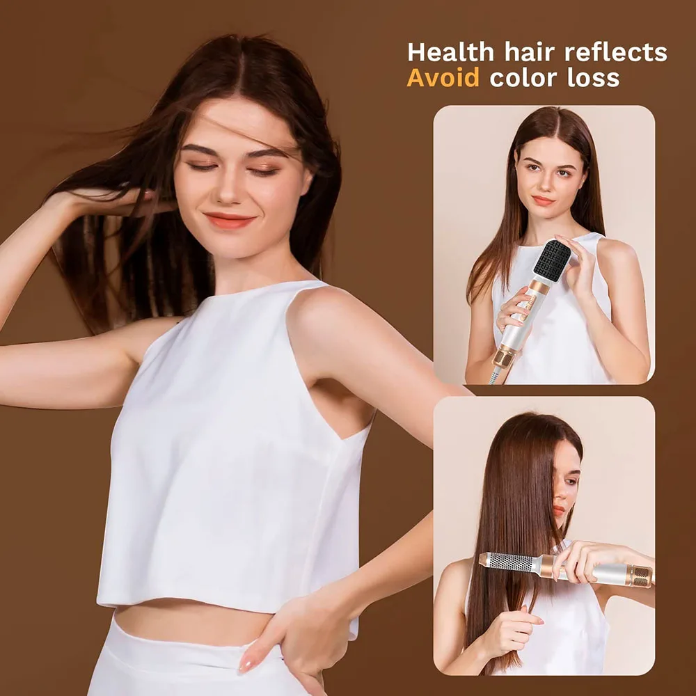 Blow Dryer Brush Set, 7 in 1 Hair Styling Tools 110000 RPM High Speed Ionic Hair Dryer