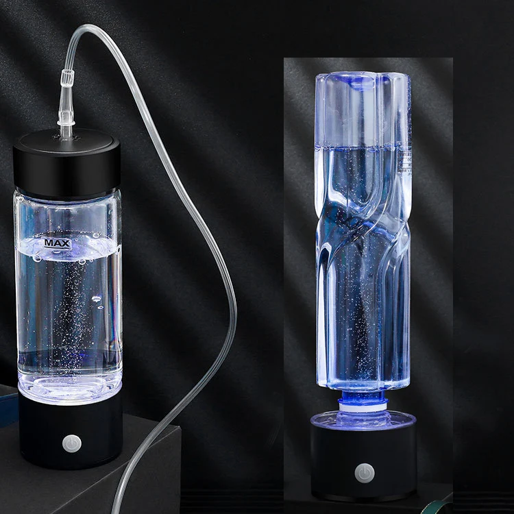 High Grade Corporate Gift Set 3 in 1 14oz Spe Pem Molecular Portable Hydrogen Rich Water bottle with Inhale Canula and Gift Box