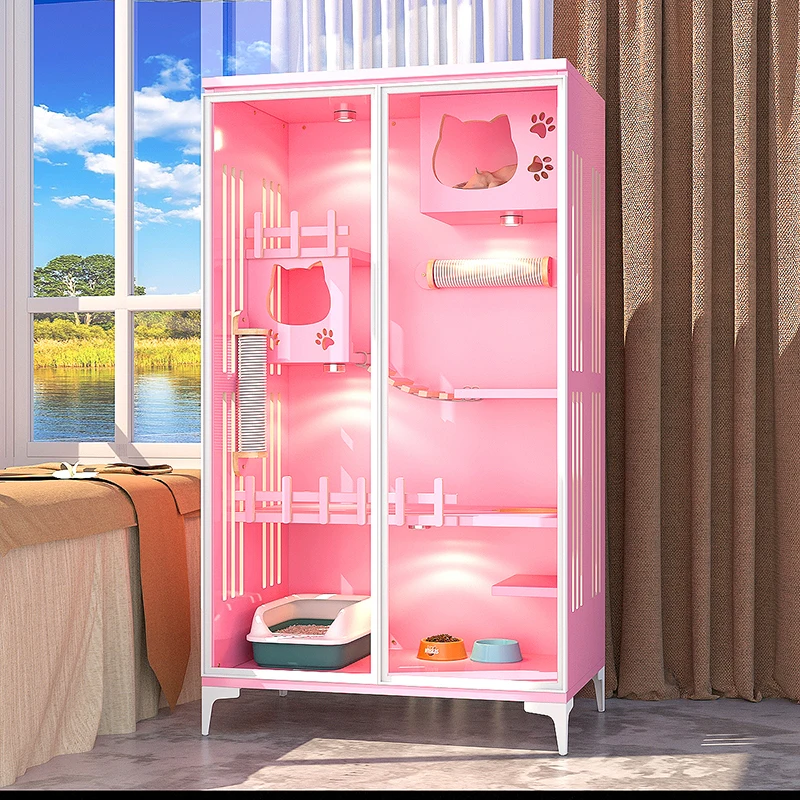 Amazon hot best seller factory price wood luxury cat villa cat cage