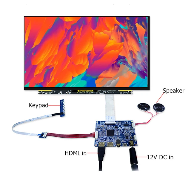 Custom 40 Pins HD to EDP 2K LCD Driver Controller Board for Raspberry PI PC