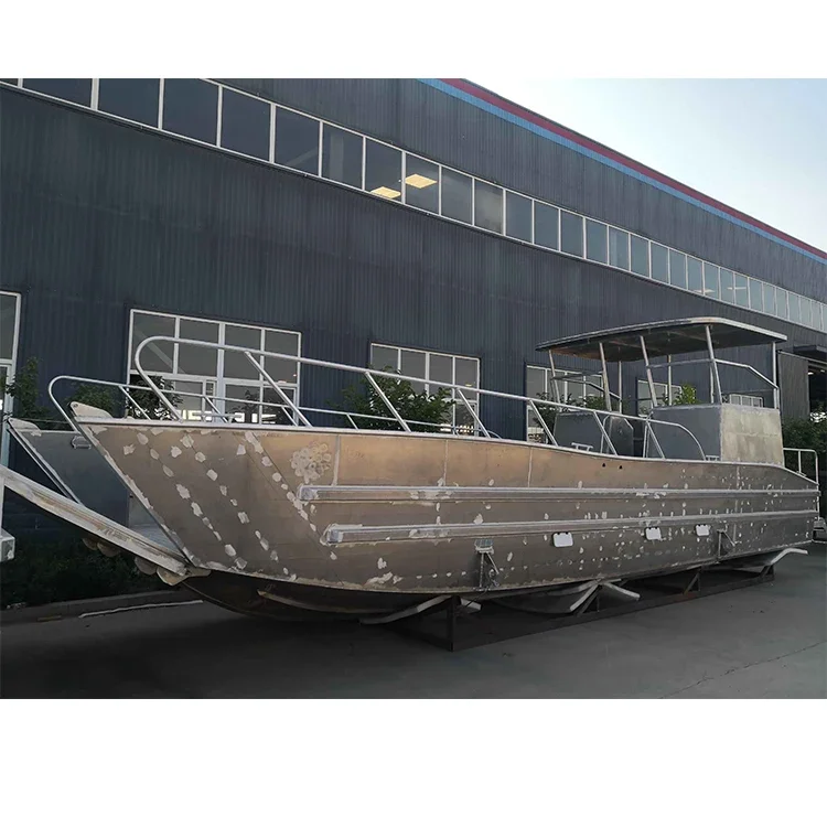 Allsealion Boat Landing Craft 7-15m  Aluminum Loading Barge Boat Open Sea Transfer Boat