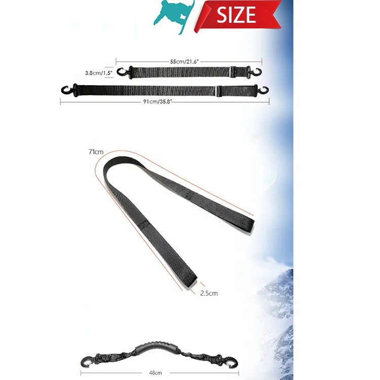 
ski boot straps with buckle, Multifunctional ski shoes straps, skates portable fixed shoulder straps 