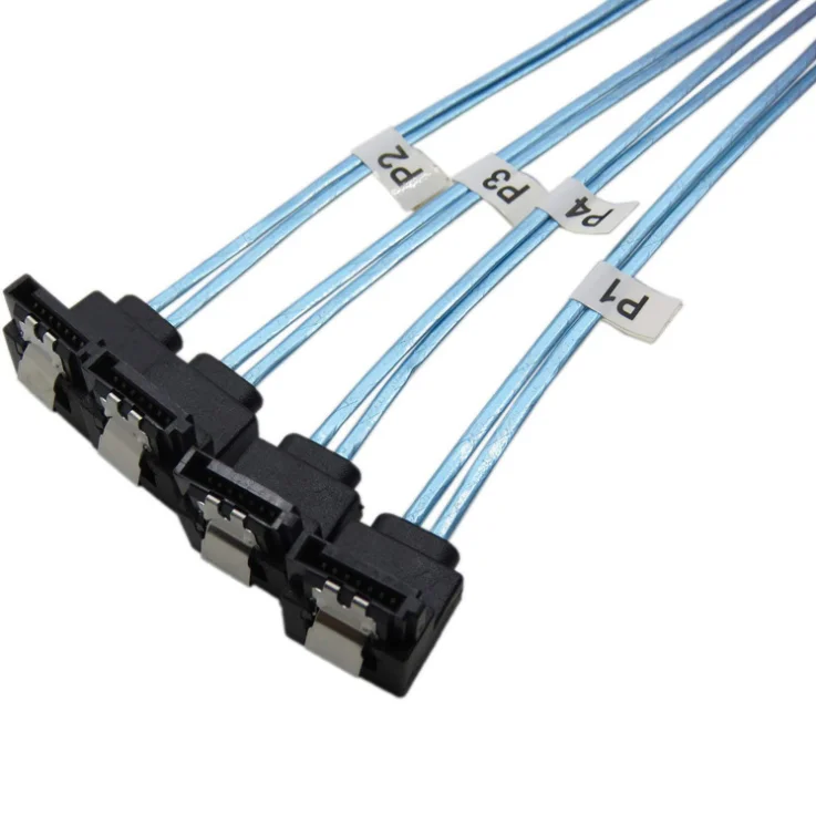 Высококачественный мини-Кабель Sas 36p Sff 8087-4 Sata 7p, 0,5 м, 1 м, 12 Гбит/с, сплиттер для передачи данных на жесткий диск, компьютерные аксессуары
