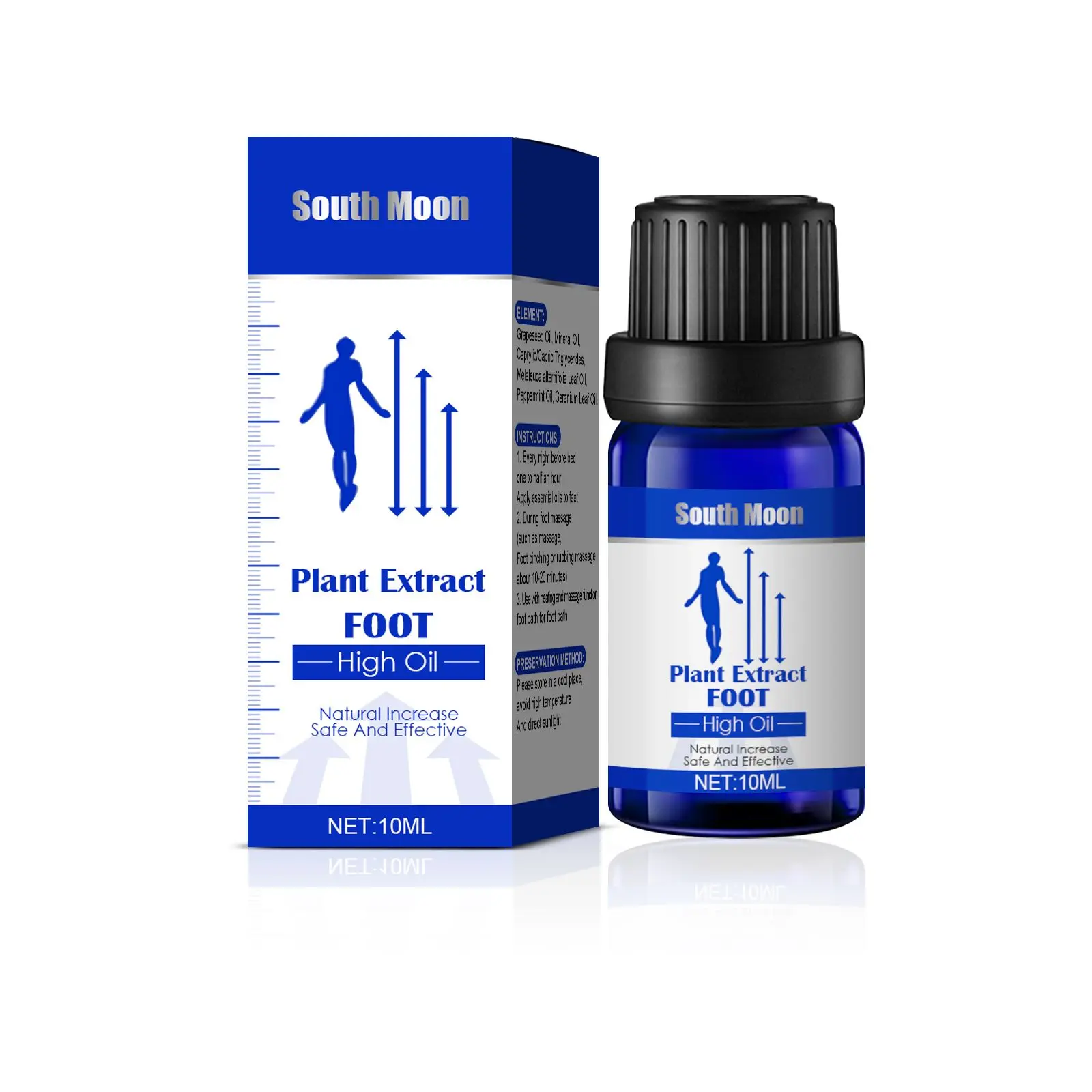 Natural Height Increasing Oil Body Grow Taller Promote Bone Growth Heightening Conditioning Essential Oil Foot Health Care 10ml