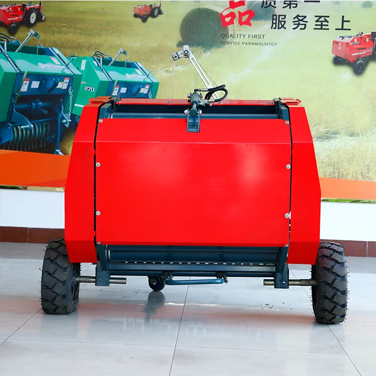 Automatic Hydraulic Round Baler Film Tractor Trailed Compact Round Hay Baler With Twine Wrap