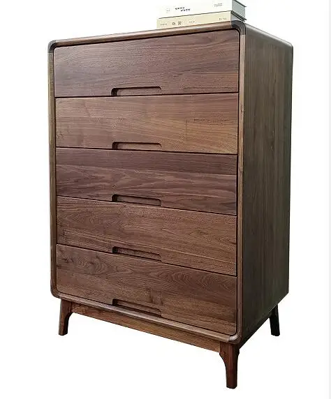 Деревянный шкаф из регенерированного дуба с 5 ящиками деревянный для спальни