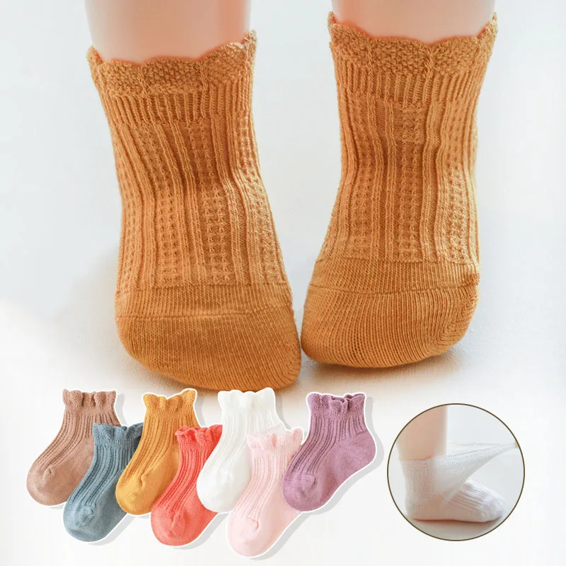 Baby summer Thin breathable infant toddler girls  mesh ruffle children silk transparent socks