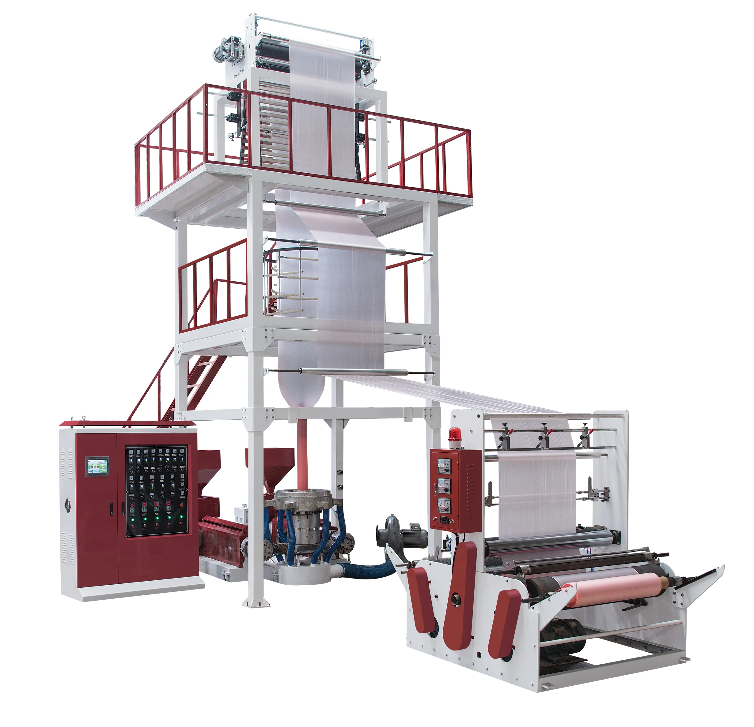 Высокая скорость ПЭВД ЛПЭНП ПЭНД biodegradable пластик aba три слоя пленка дует машина цена