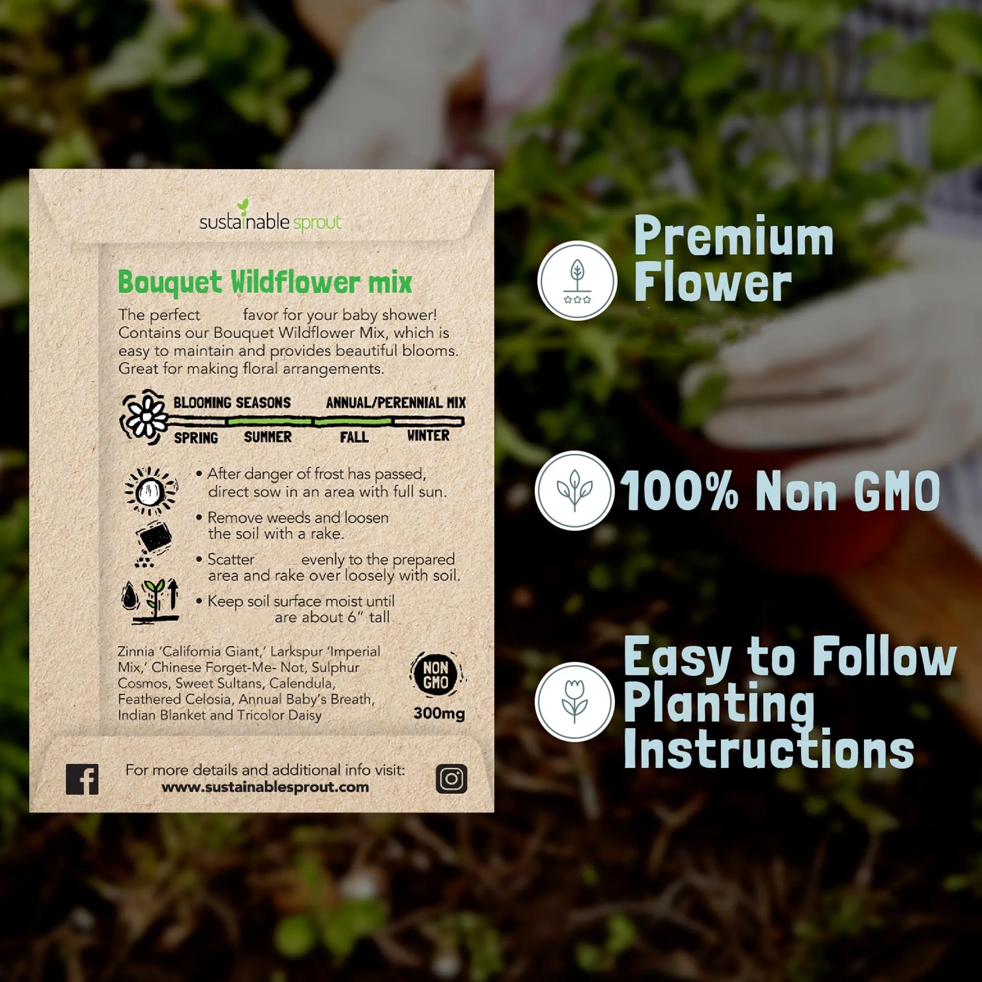 High Quality Oh Baby Wildflower Favors for Any Baby Shower