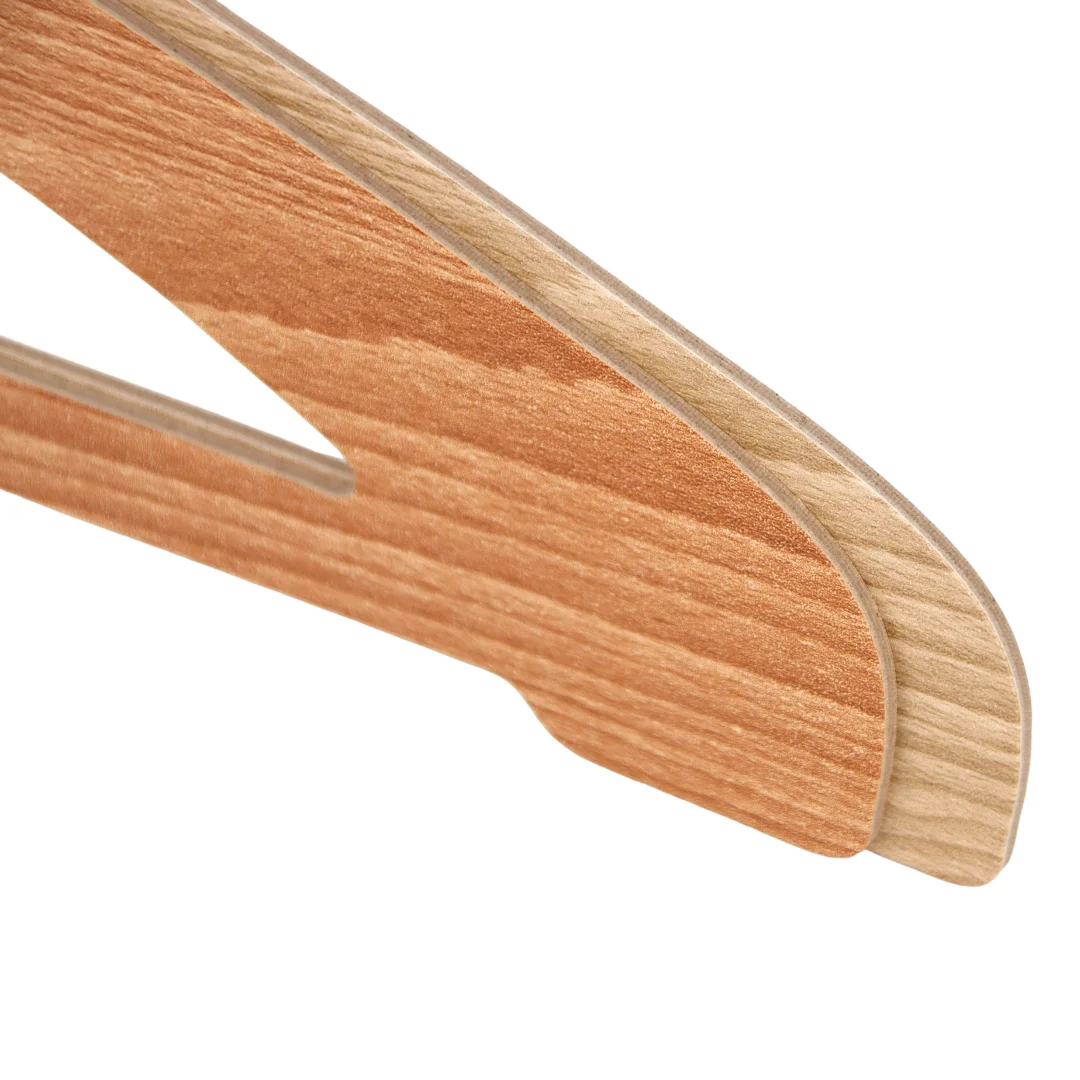 Custom Size Wood Grain Cardboard Hanger Eco-Friendly Recycled Paper Design for Wardrobe & Bathroom Use for Clothing