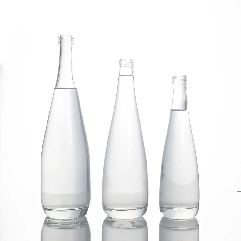 high quality 330ml 500ml super flint round beverage water bottle soda water glass bottle
