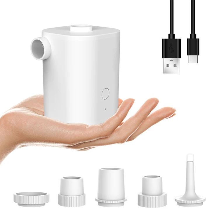 GARID New Camping Outdoor Portable Electric Inflatable Swimming Ring Inflatable Bed 5 Air Nozzles Choose White Air Pump GCFP-001