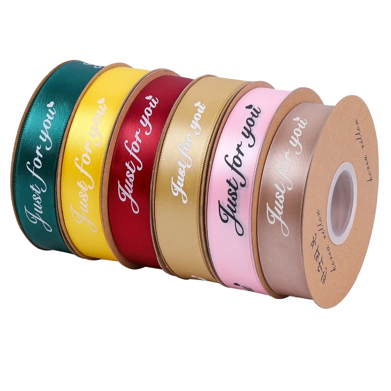 Wholesale Webbing Decoration Custom Color 100% Polyester Smooth Satin Silk Ribbon for Packing Gift