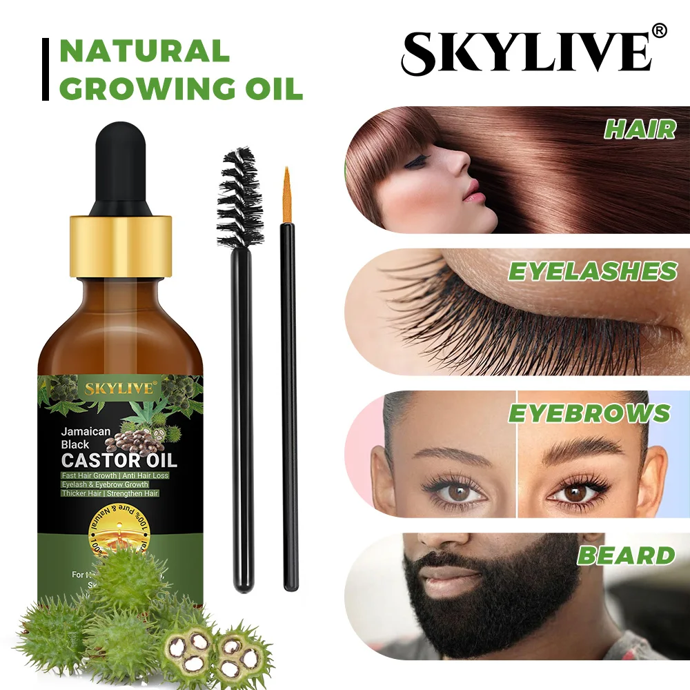 New Fashion Jamaican Black Castor Oil Hair Growth Strengthening Repairing Roots Preventing Hair Loss Hair Caster Essential Oil