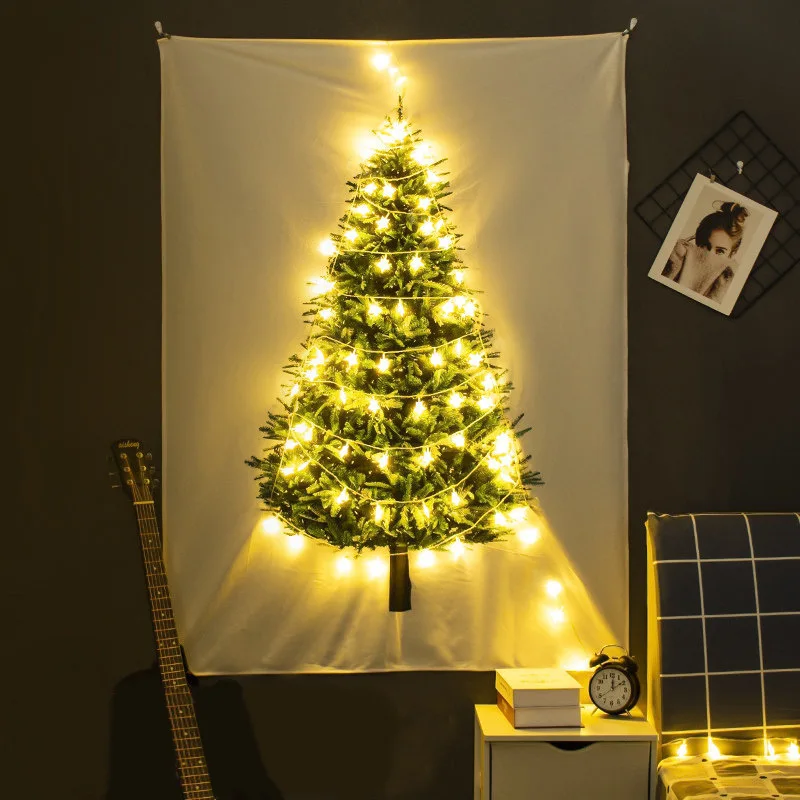 Foreign trade ins Christmas tree pine hanging cloth background cloth Christmas day decoration tapestry