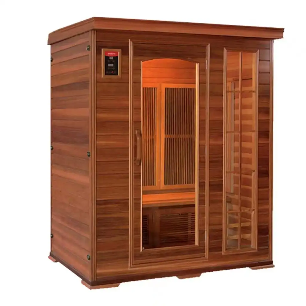 2022 the factory will directly sell high-quality luxury Canadian cedar traditional steam outdoor sauna room with far-infrare
