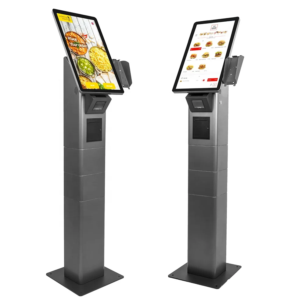 Hot selling Adjustable Screen angle All in one PC WIFI windows Self Payment Kiosks for restaurant order