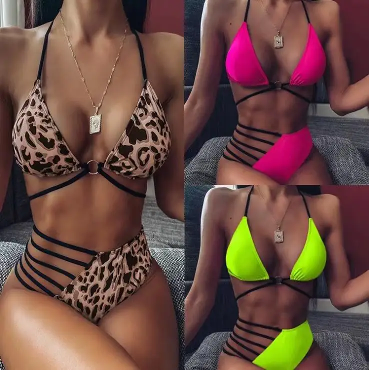 Hot selling 2024 new Custom Private Label Swimsuit Shiny Fabric Bathing Suits Sexy Bikinis Woman Swimwear