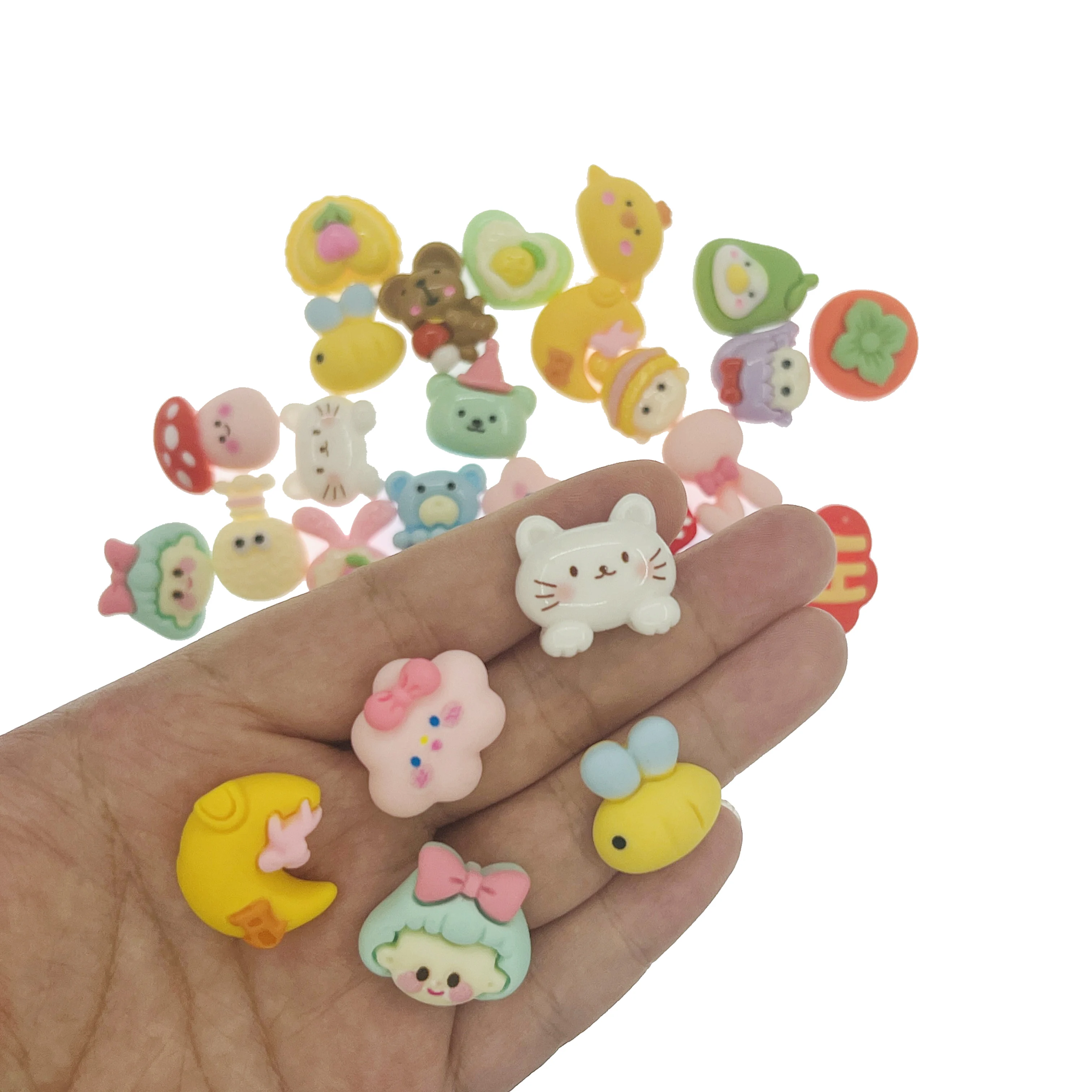 DIY Resin Flatback Charms Cute Charms Craft Making Supplies for Phone case Hair Clip Jewelry Keychain Miniature Ornament
