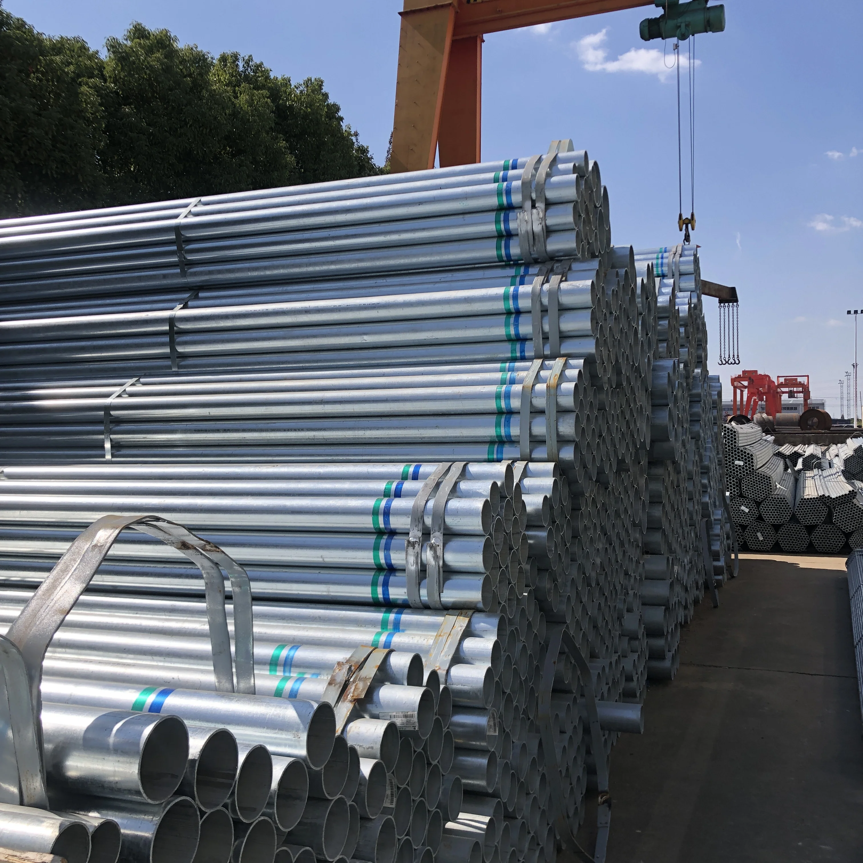 Factory Price 2 Inch 2.5 Inch Sizes Gi Steel Round Galvanized Iron Pipe For Greenhouse Frame