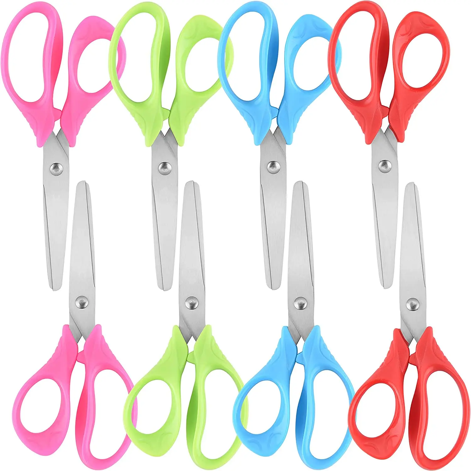 2024 Fancy Color Plastic Handle Children School Safety Kids Student Scissors