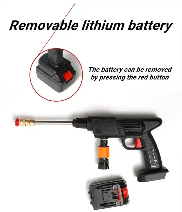 Wireless Car Washer Cleaning Machine Portable High Pressure 24V Car Wash Water Gun Car Wash Cleaning Machine