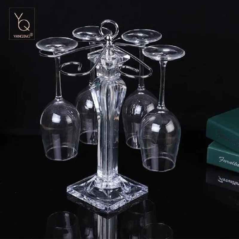 Wine holder Custom design plexiglass wine and bottle organizer stand clear acrylic wine stand acrylic