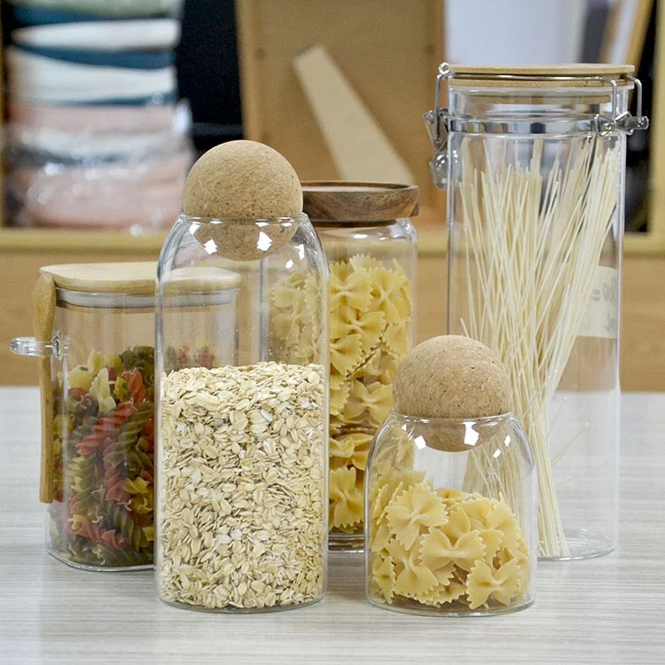 Promotional OEM China Wholesale Glass Jar With Cork Lid For Plants