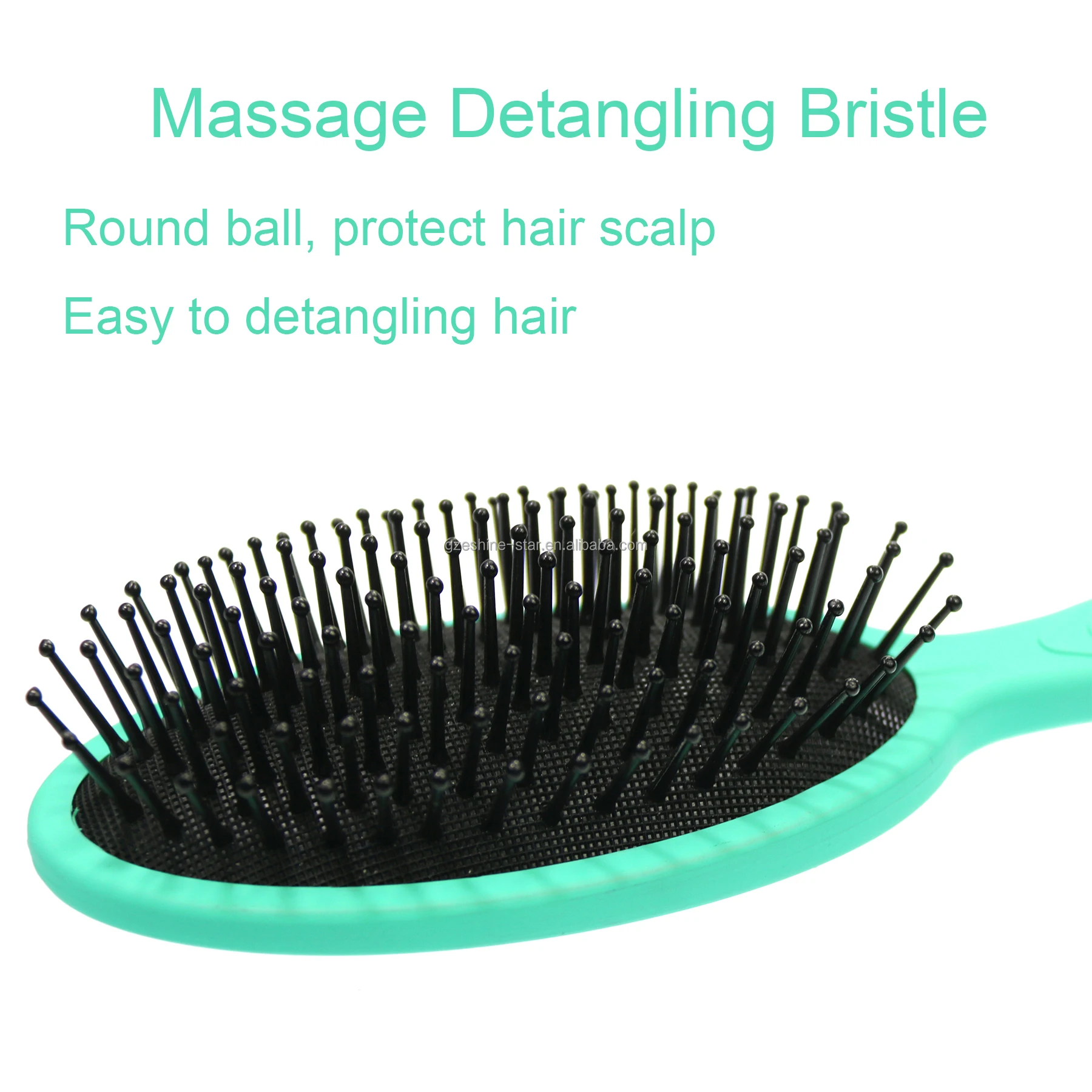 Salon Custom Styling Detangling Hairstyle Plastic Paddle Hair Brush Cushion Brush Round Brush