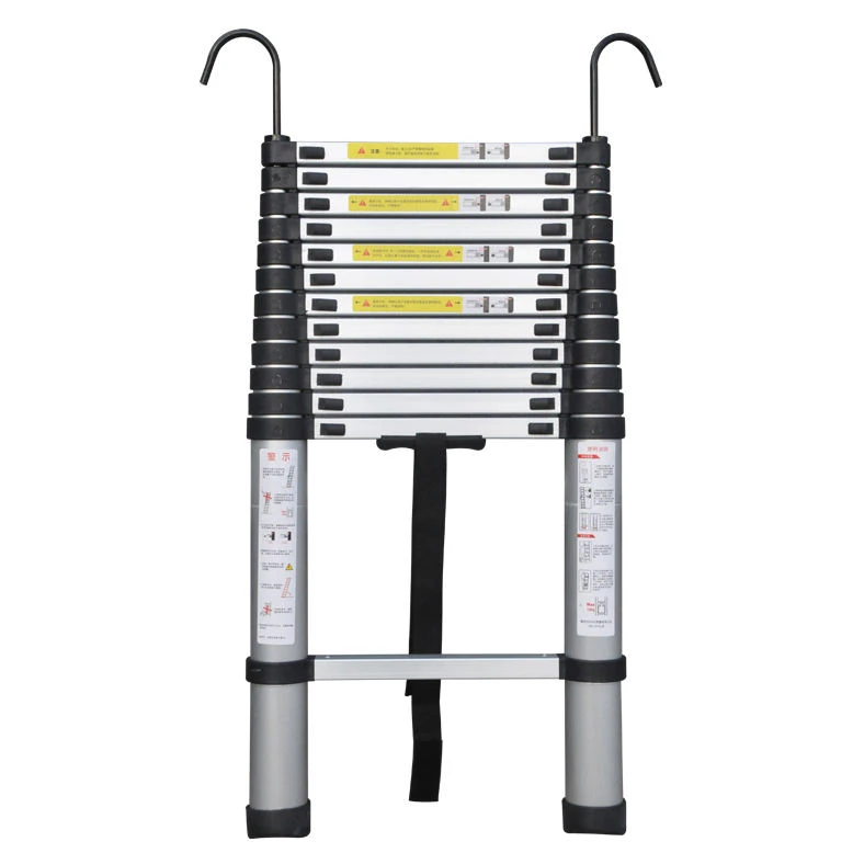 EN131 Telescopic adjustable attic escape ladder with hooks easy to install