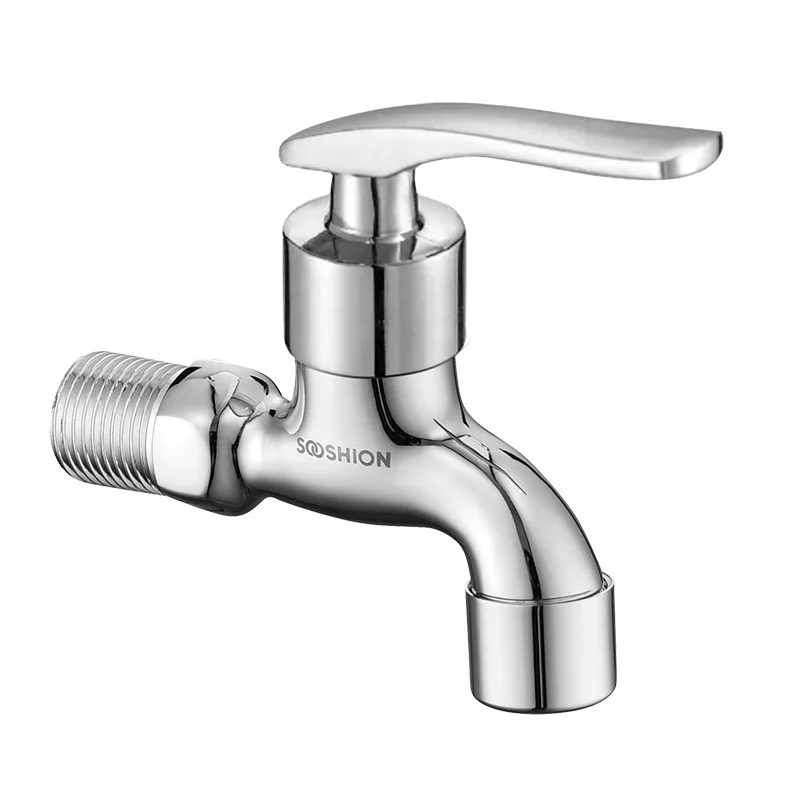 Professional Single Handle Wall Mounted Washing Machine Bibcock Outdoor Garden Chrome Modern Quick Open Bibcock Water Tap