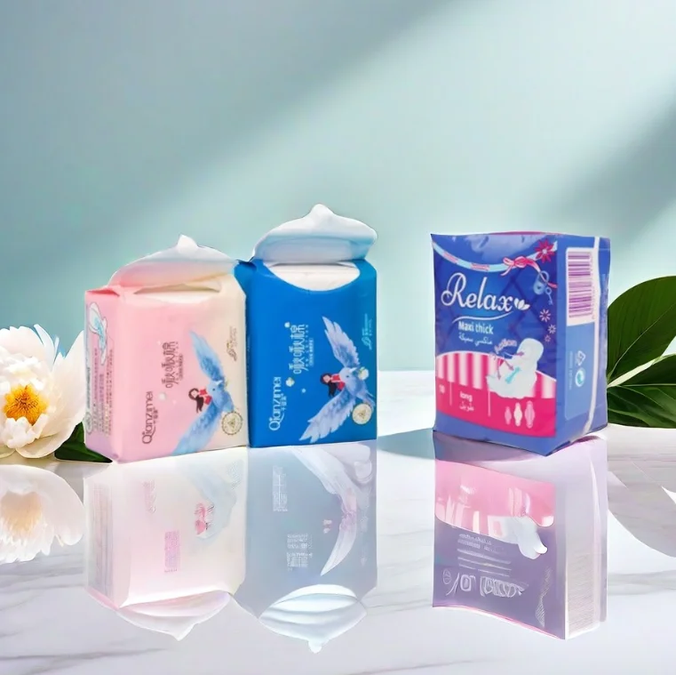 Feminine hygiene disposable cotton regular winged serviette hygienique women sanitary napkin