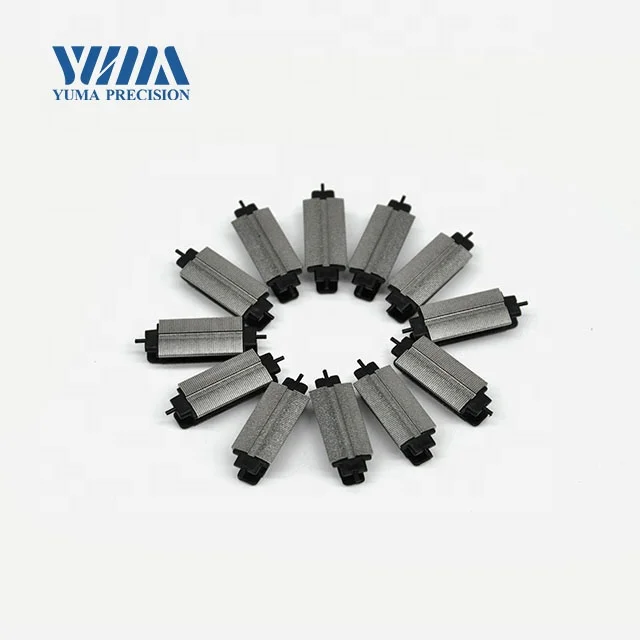 High speed OD37.2mm 12 solt motor generator 5kw stator and rotor laminated iron core for AGV trolley robot