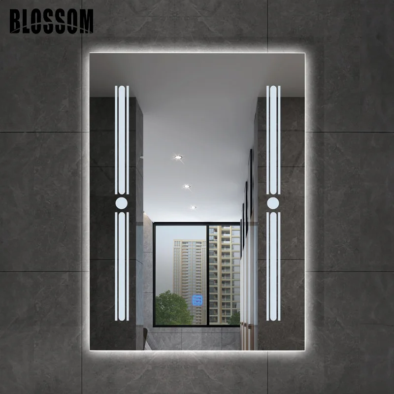 Мраморная ванная комната Умывальник шкафы с элегантным зеркалом для вашего современного пространства ванны