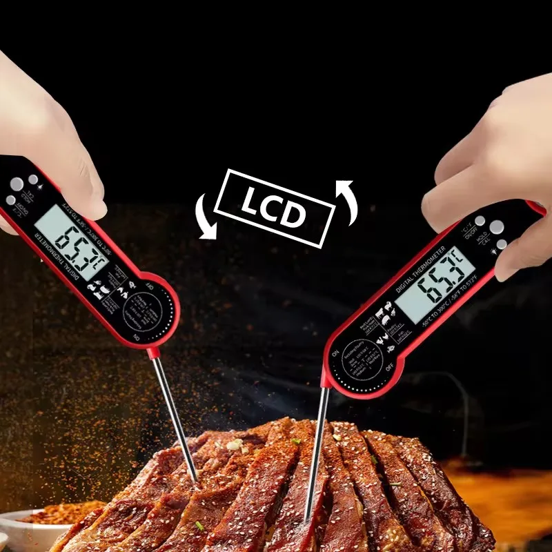 Household Portable Folding Probe Electronic Digital Instant Read Waterproof Bbq Oven Cooking Kitchen Meat Thermometer