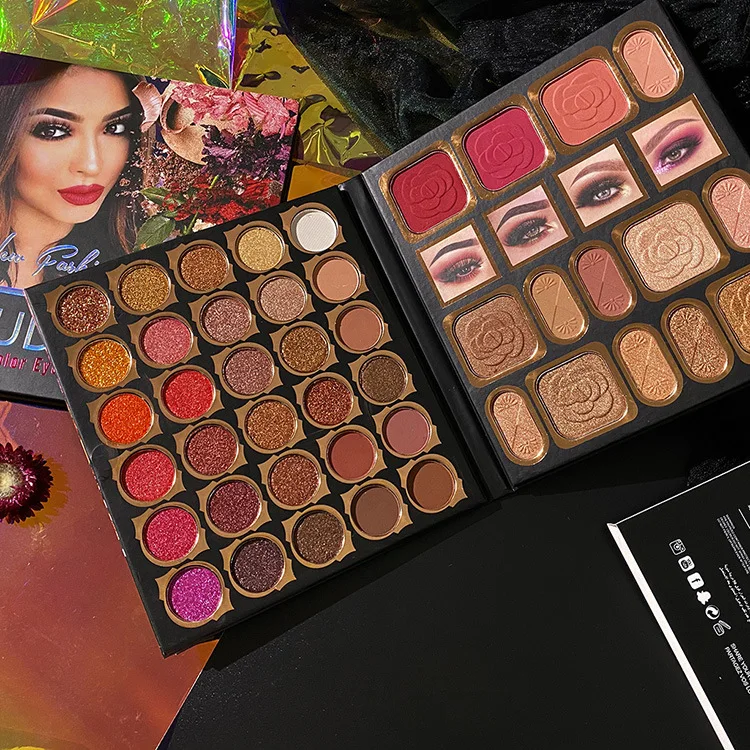 44 Colors Matte Shimmer Metallic Long Lasting Waterproof Eyeshadow Palette Blendable Glitter Make Up Eyeshadow Palette