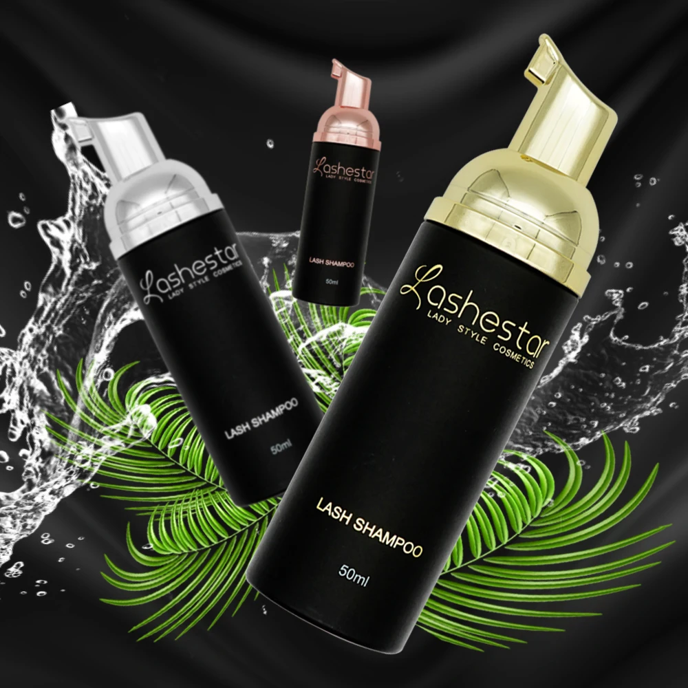 Wholesale Eyelash Extension eyelash foam cleanser Shampoo 50ml private label eyelash foam cleanser