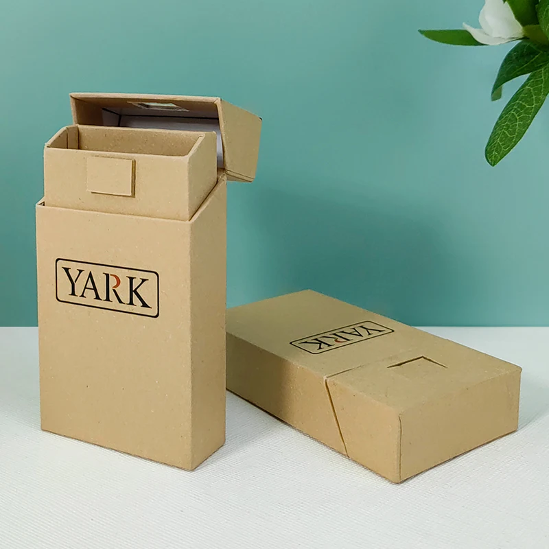 Custom Child Resistant Kraft Paper 10 Packs Cardboard Case Child Proof Biodegradable Cigarette Style Packaging Container Boxes