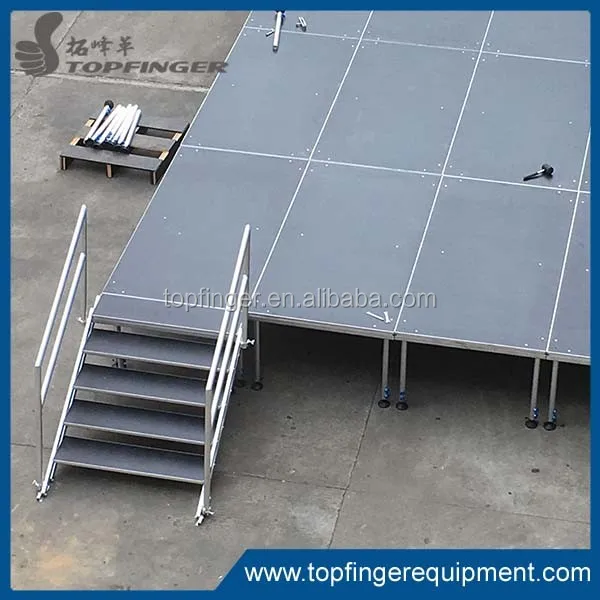 Factory Aluminum Stage Platform Stage Deck Aluminum Outdoor Four Legs Stage Podium For Concert Events Wedding